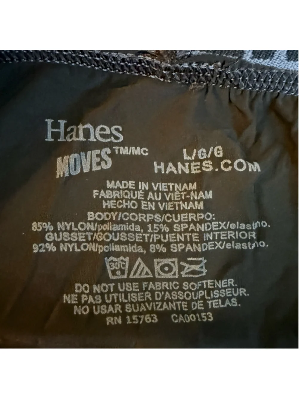 Hanes Moves Performance Boxer Briefs Men’s Large L Black Blue Long Leg 2-Pack